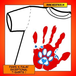 Paws and Palm T-Shirt for men - Exclusively on Woofbox.in (White)