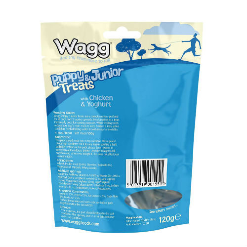 Wagg Puppy Junior Treats With Chicken and Yoghurt 120 Gms.