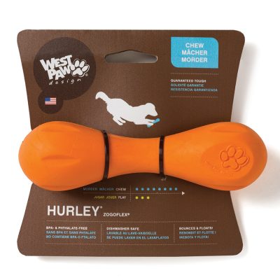 Hurley Chew Dog Toy Large Orange | WoofBox